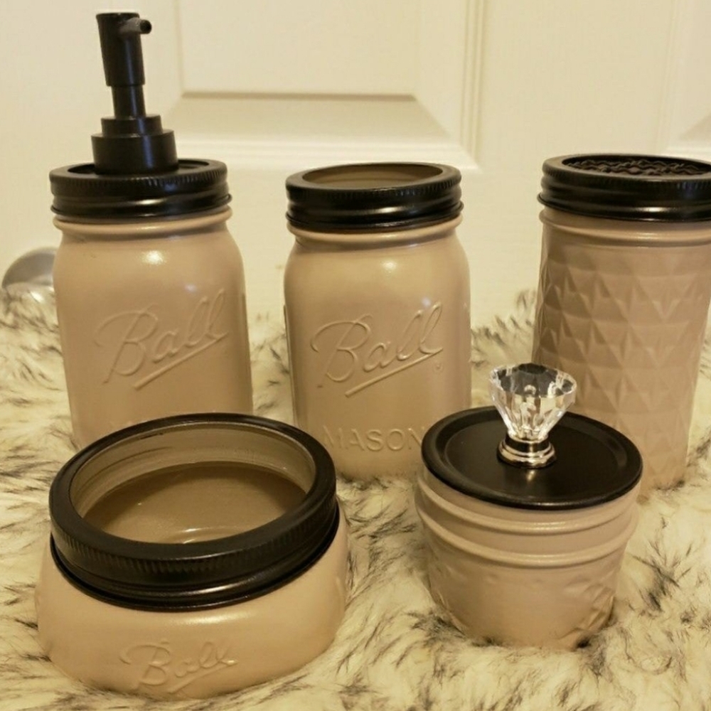 New Bathroom mason jar decor
